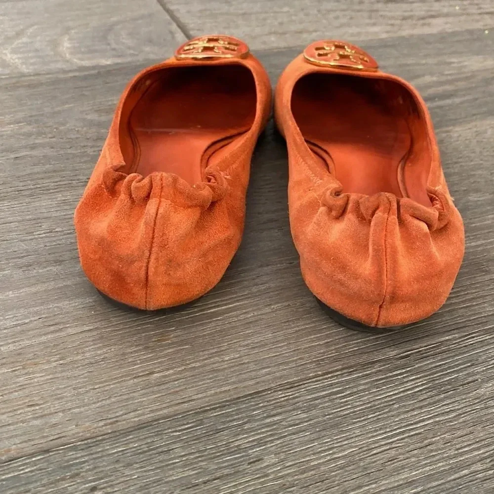 Tory Burch Orange Suede flats